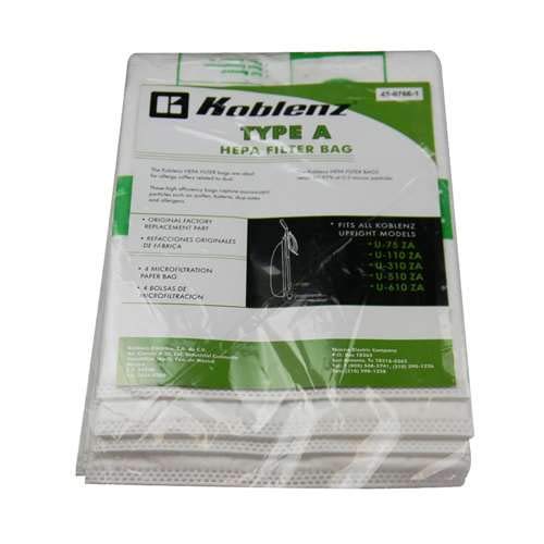 Koblenz Type A HEPA Disposable Paper Bags for Home Allergy Relief
| Koblenz Type A HEPA Disposable Paper Bags for Pet O